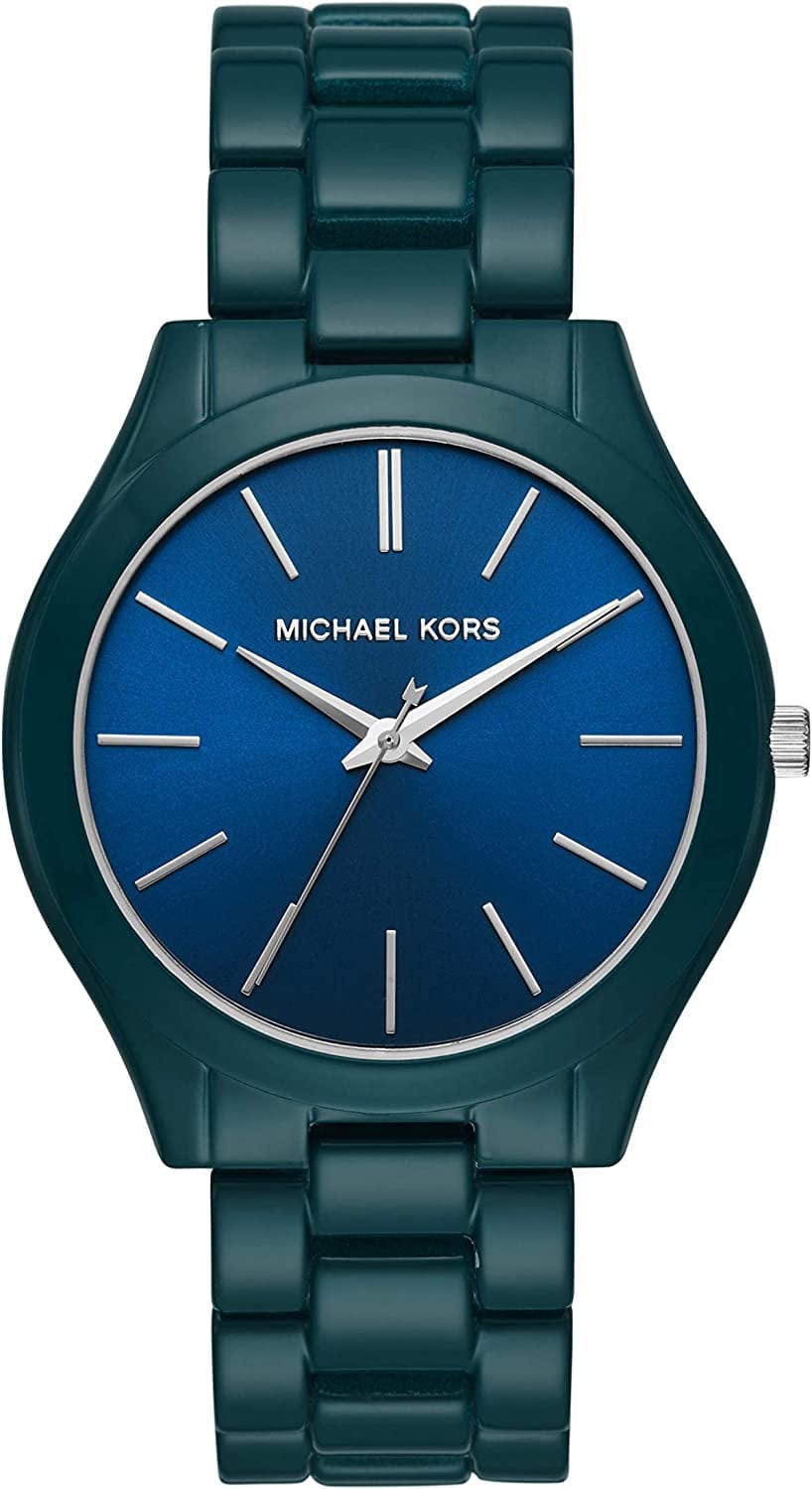 Women'S Slim Runway Three-Hand Stainless Steel Quartz Watch Teal