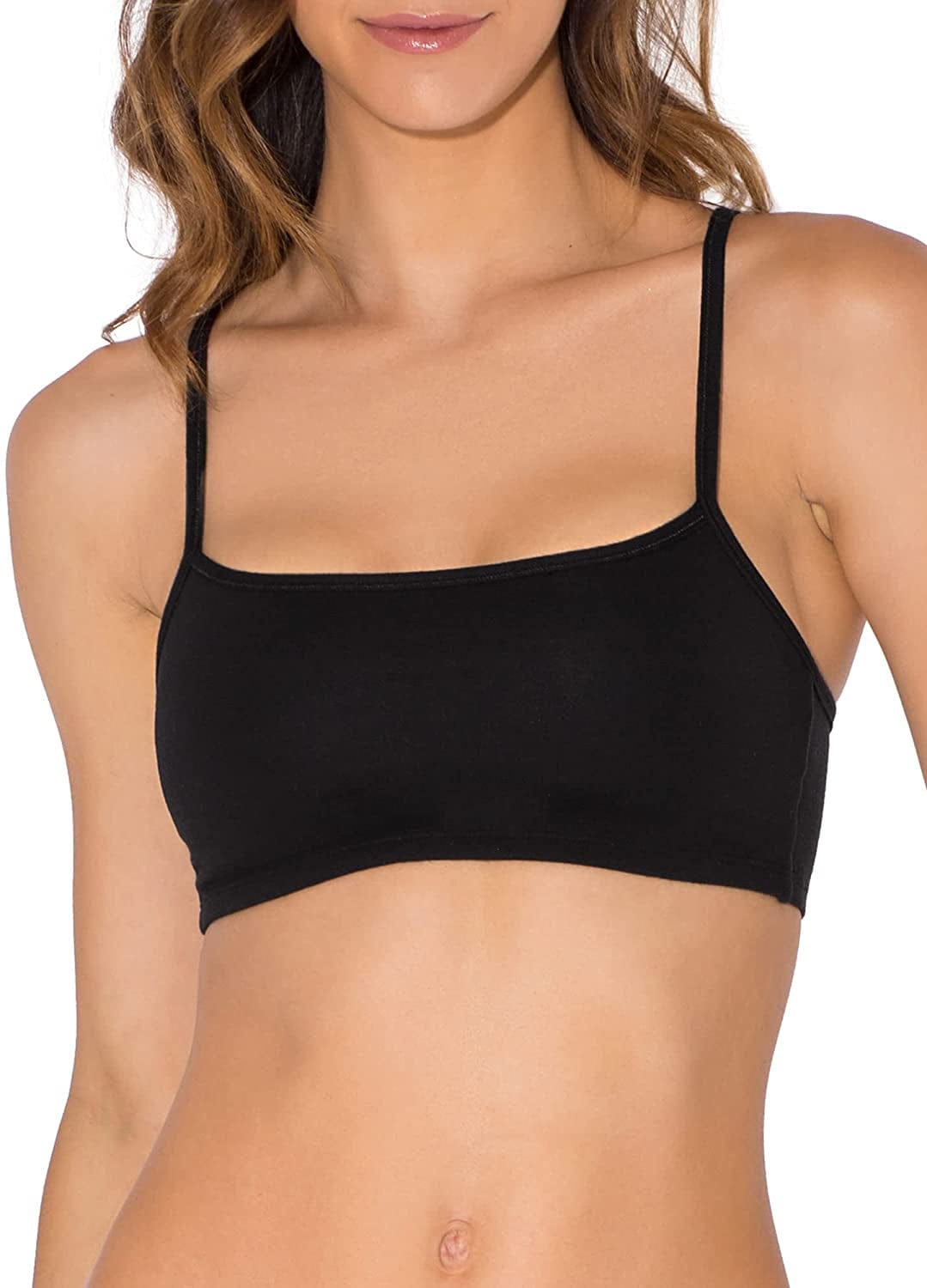 Women'S Spaghetti Strap Cotton Pullover Sports Bra