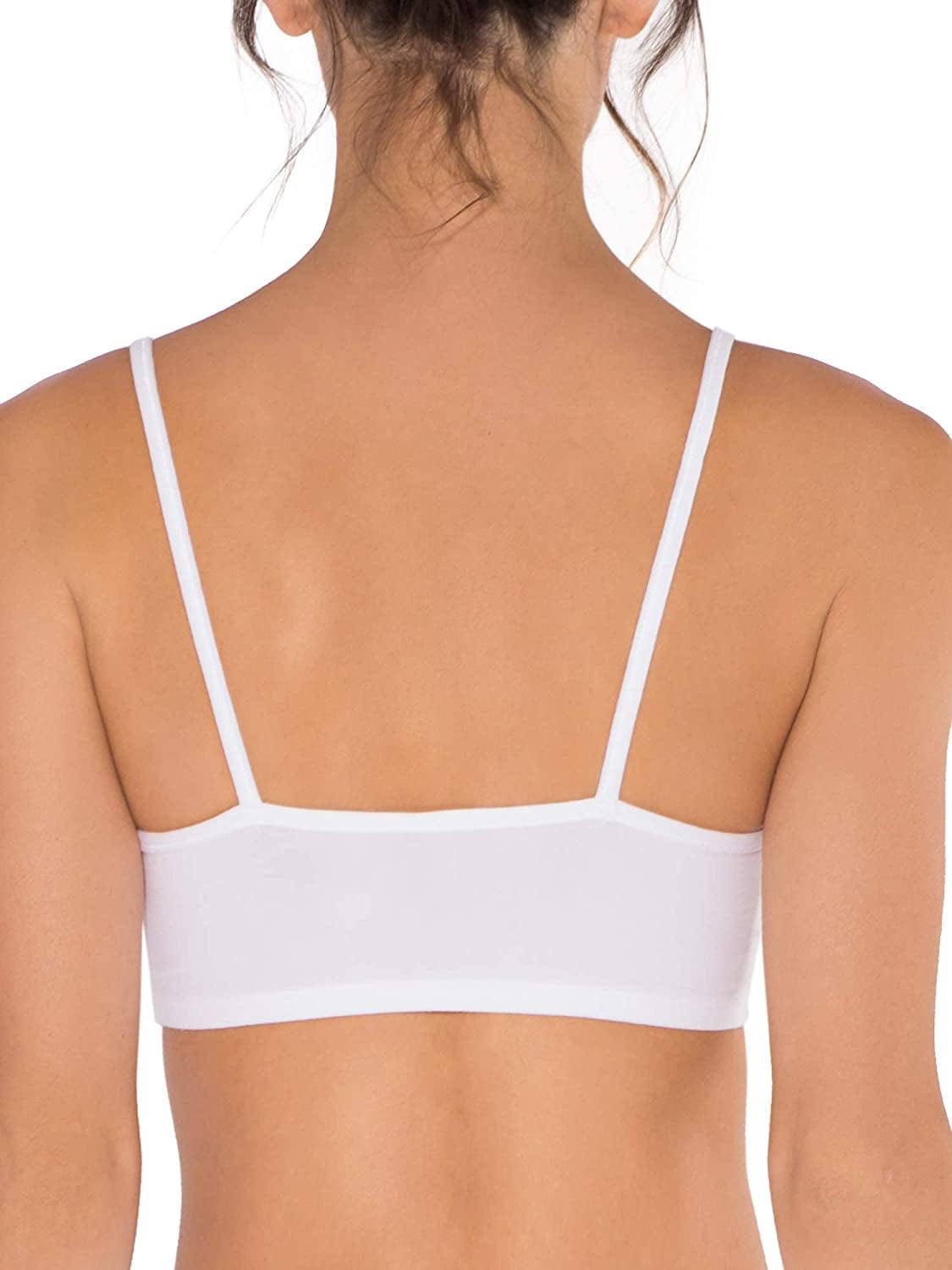 Women'S Spaghetti Strap Cotton Pullover Sports Bra Value Pack