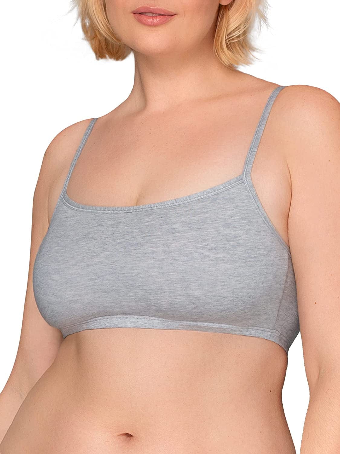 Women'S Spaghetti Strap Cotton Pullover Sports Bra Value Pack