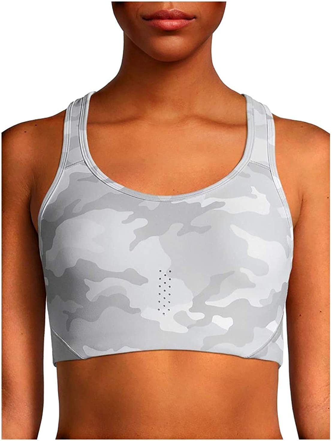 Women'S Sports Bra Grey Camo Molded Cup / Small