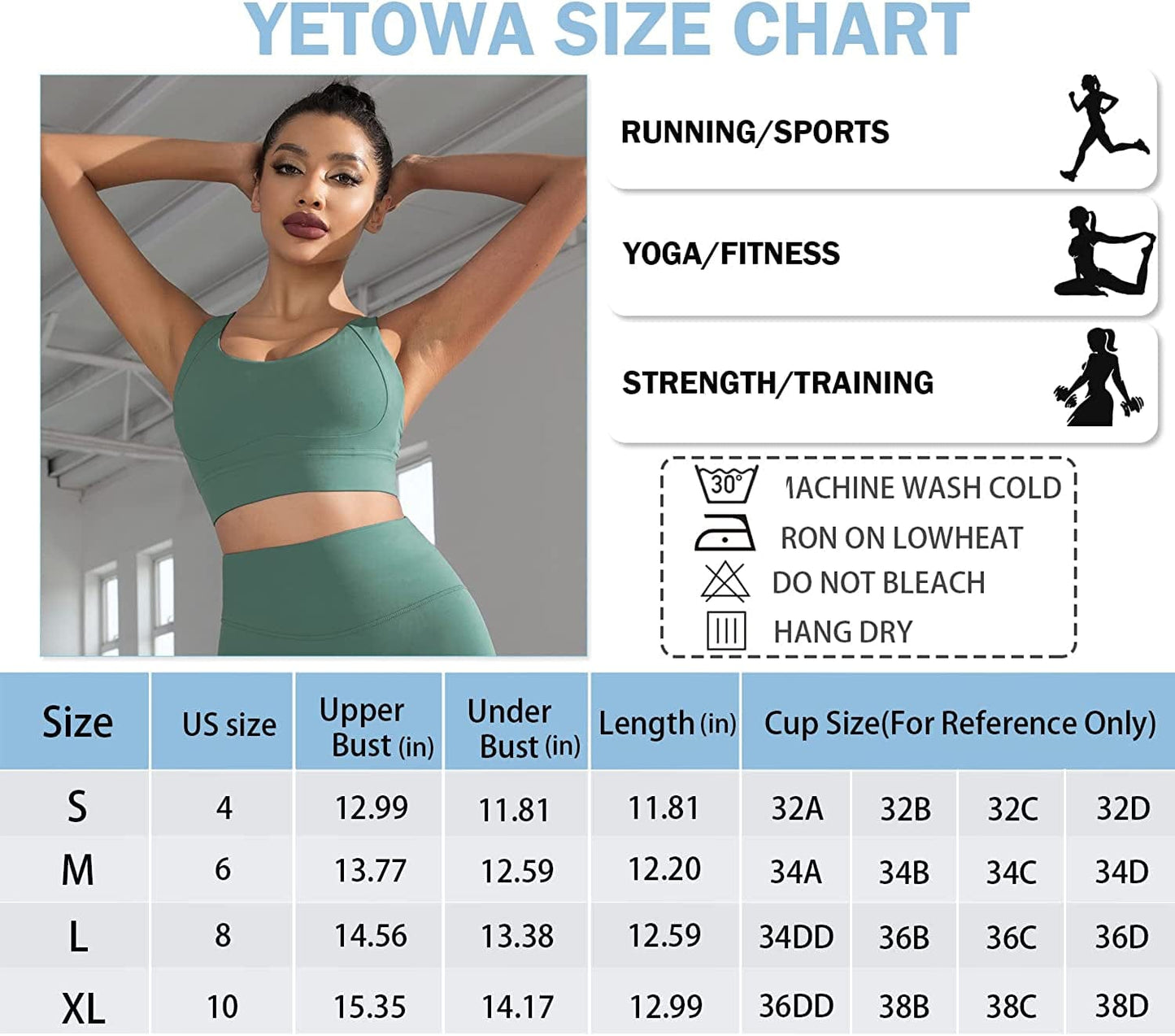 Women'S Sports Bra Padded Workout Shirts Shock-Absorbing Bra Yoga Tank Top Fitness Bra