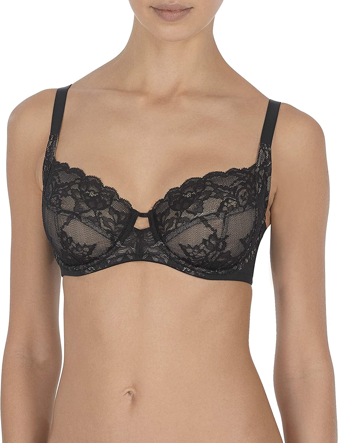 Women'S Statement Full Figure Underwire Bra Black/Cafe / 34G