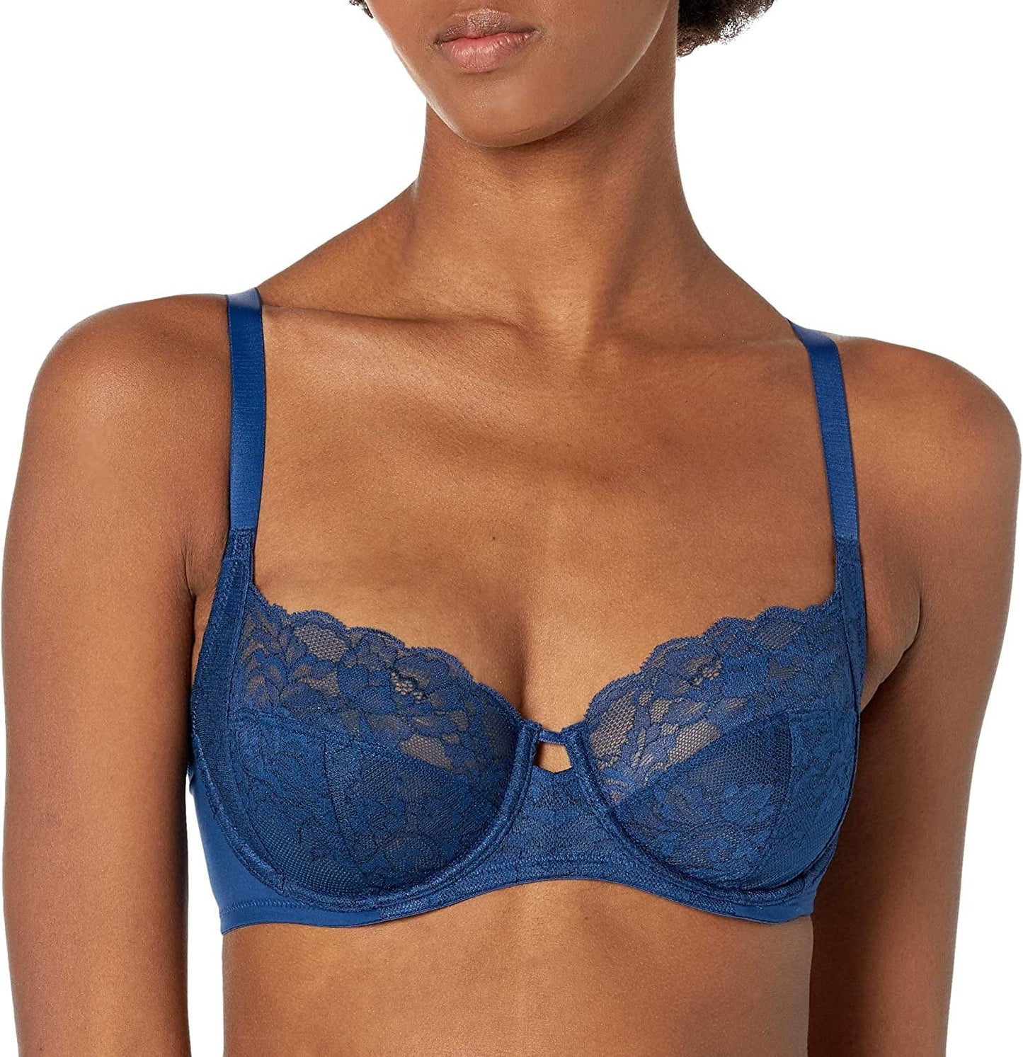 Women'S Statement Full Figure Underwire Bra Estate Blue/Black / 42H