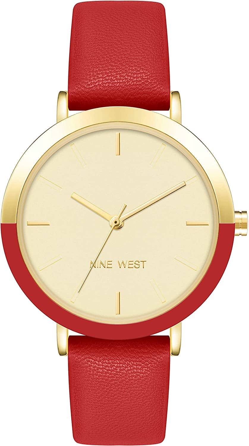 Women'S Strap Watch Red/Gold