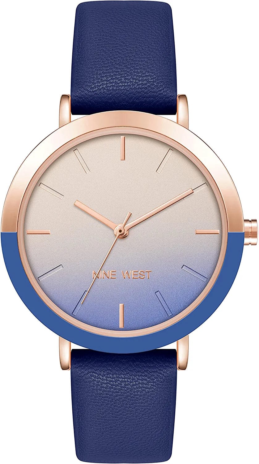 Women'S Strap Watch Blue/Rose Gold