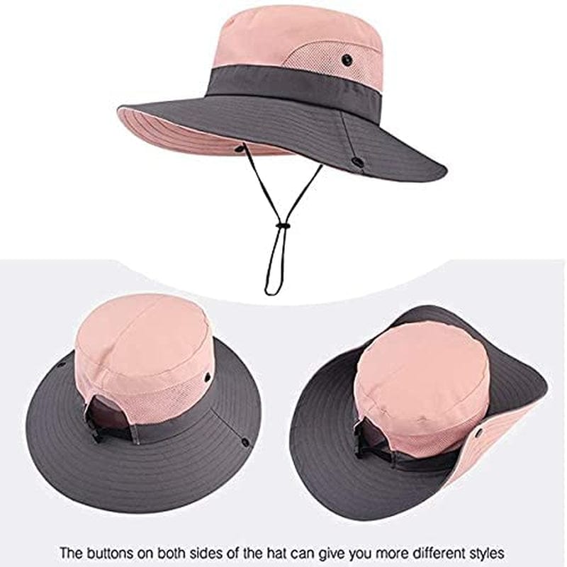 Women'S Summer Sun-Hat Ponytail - Uv-Protection Mesh Wide Brim Foldable Hat with Ponytail Hole Apparel & Accessories > Clothing Accessories > Hats Pogah