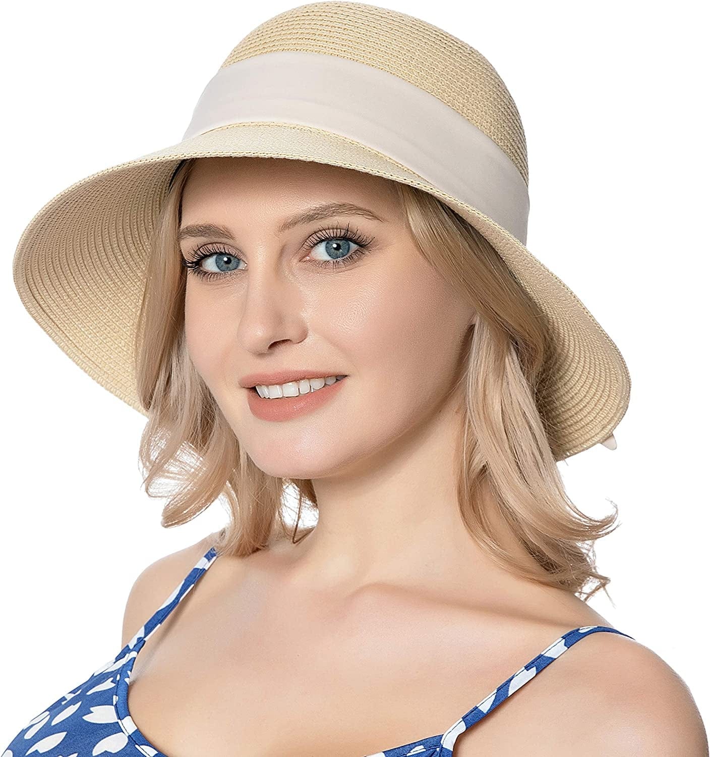 Women'S Sun Hat Wide Brim Foldable Straw Hats Summer Travel Beach Cap Apparel & Accessories > Clothing Accessories > Hats Muryobao