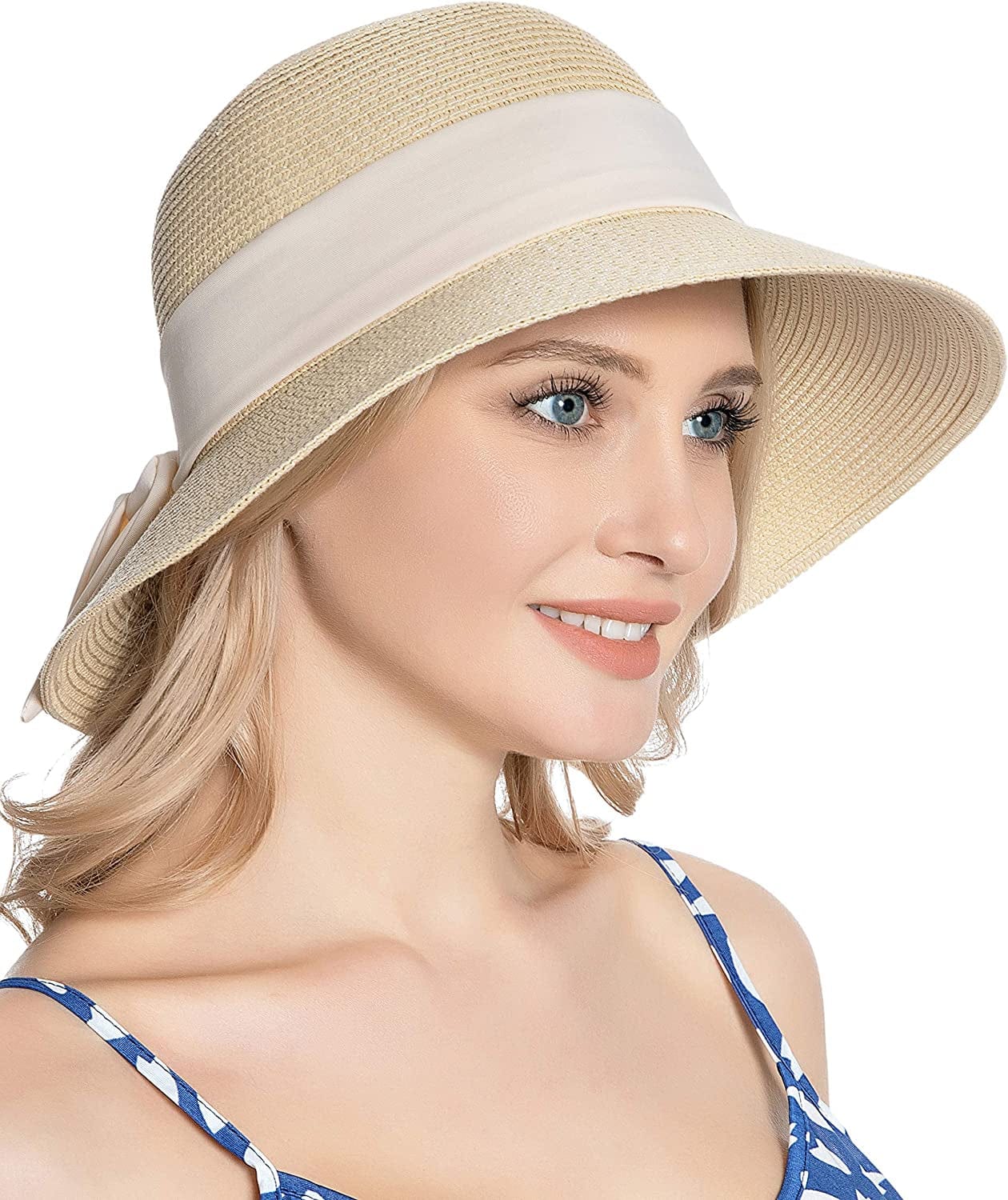 Women'S Sun Hat Wide Brim Foldable Straw Hats Summer Travel Beach Cap Apparel & Accessories > Clothing Accessories > Hats Muryobao