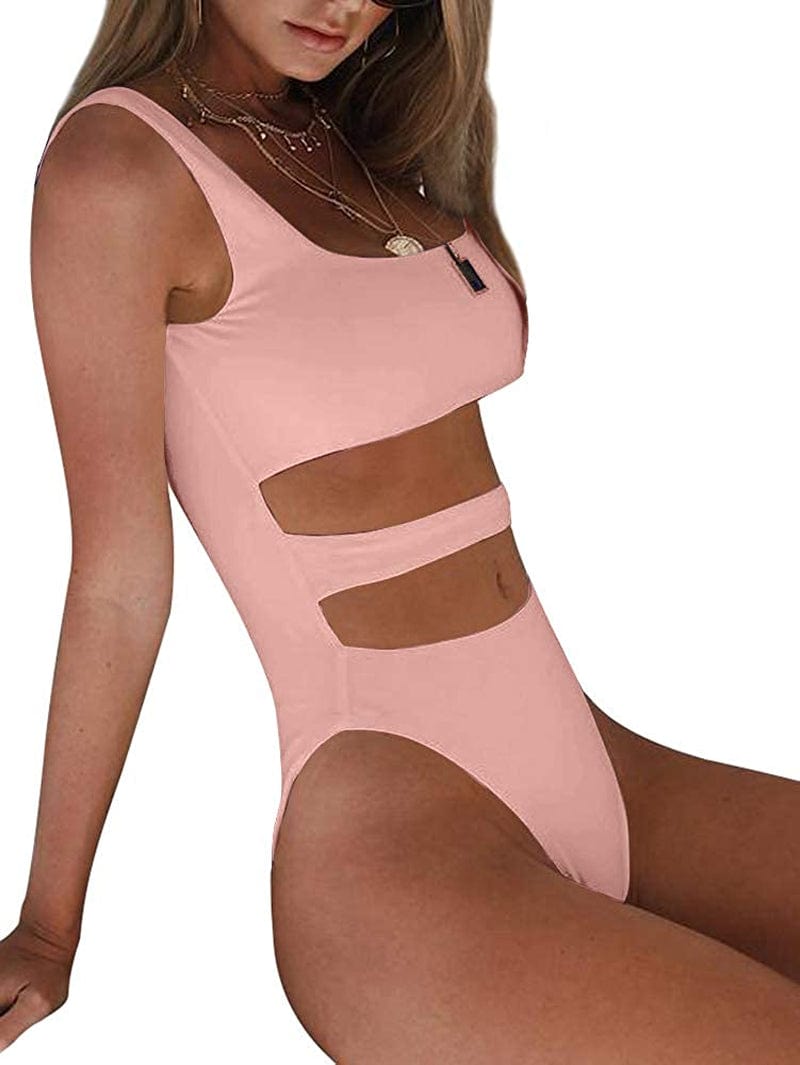 Women'S Tank Top Cut Out Sleeveless Bodice Bodysuit Party Clubwear