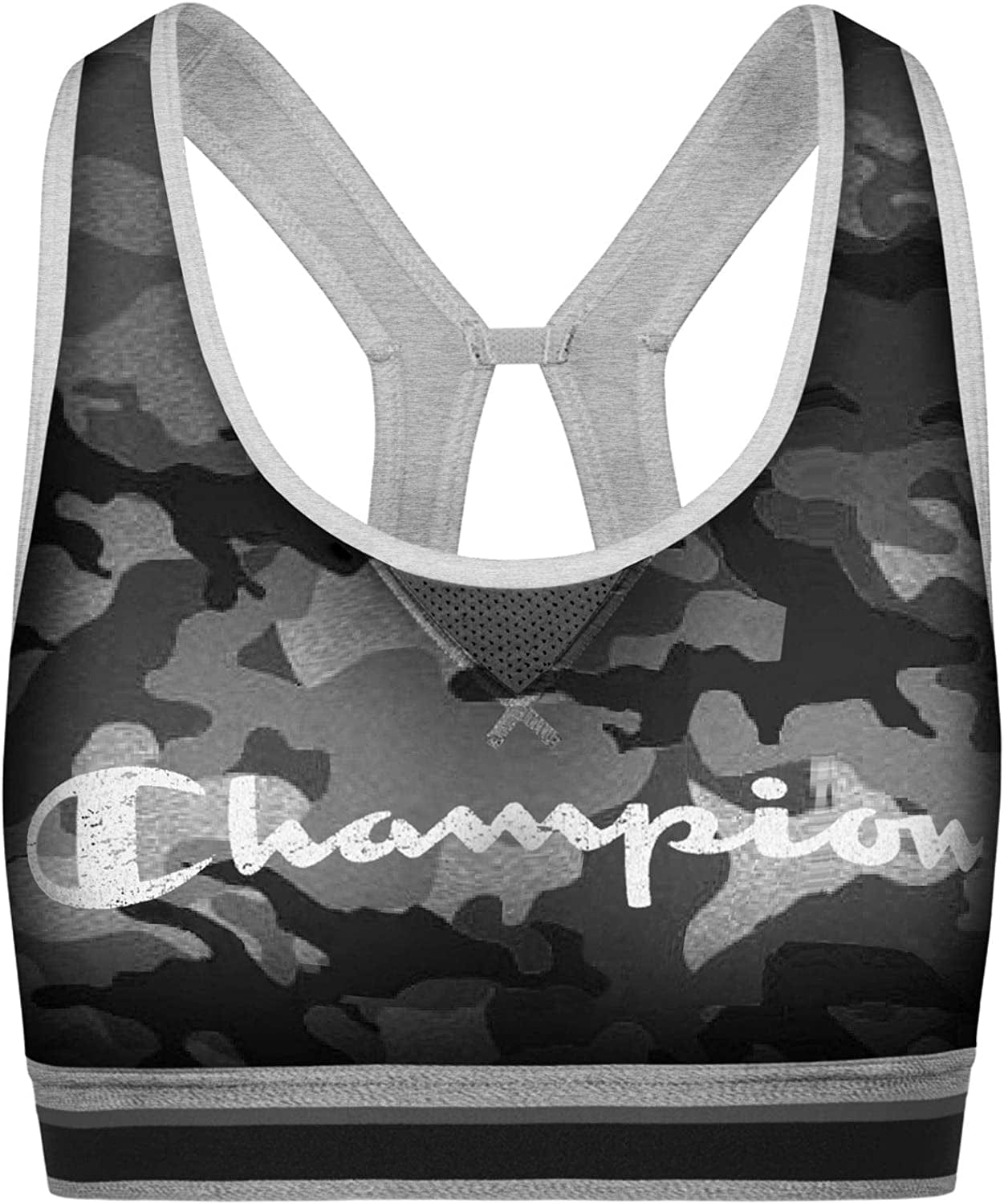 Women'S the Authentic Sports Bra Textured Camo Black / X-Large