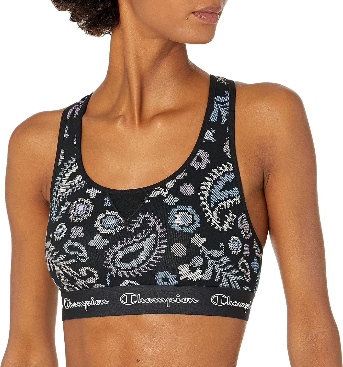 Women'S the Authentic Sports Bra Cross Stitch Paisley Multi / Small