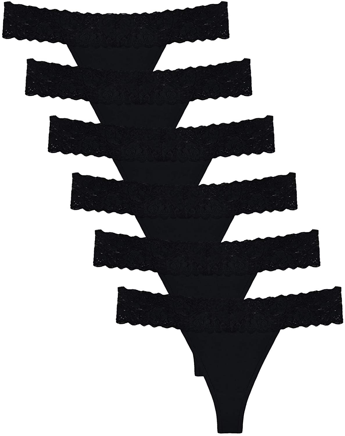 Women's Thin Lace Hollowed Out T Back Low Waist Ice Silk Sexy Cheeky Thong See Through Panties Apparel & Accessories > Clothing > Underwear & Socks > Underwear Sunm Boutique Black XX-Large