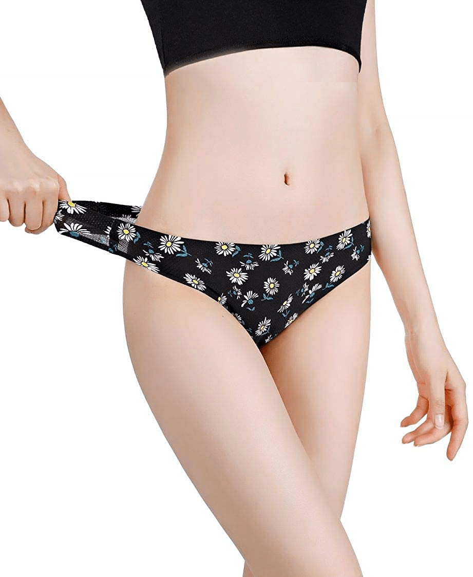 Women's Thongs Breathable Cotton Panties Stretch Low Rise Sexy G-String No Show Underwear Apparel & Accessories > Clothing > Underwear & Socks > Underwear Angelhood