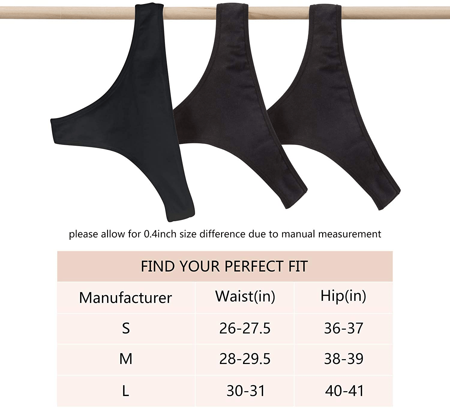 Women's Thongs Breathable Cotton Panties Stretch Low Rise Sexy G-String No Show Underwear Apparel & Accessories > Clothing > Underwear & Socks > Underwear Angelhood