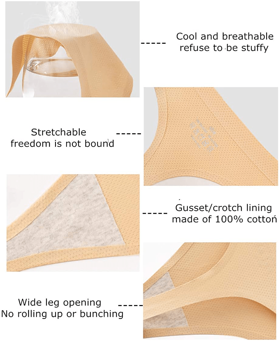 Women's Thongs Breathable Cotton Panties Stretch Low Rise Sexy G-String No Show Underwear Apparel & Accessories > Clothing > Underwear & Socks > Underwear Angelhood