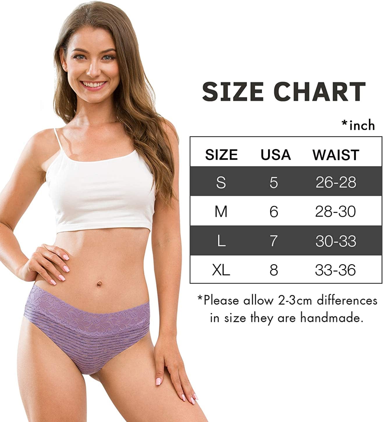 Women'S Thongs Underwear Cotton Seamless Thongs for Women Lace Trim Panties