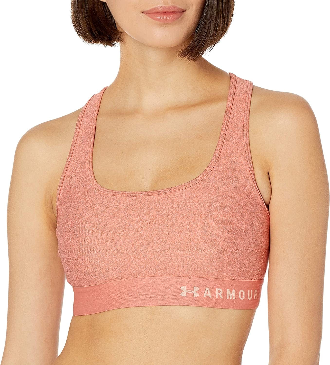 Women'S Threadborne Heathered Sports Bra Blush Orange (873)/Peach Frost / X-Small