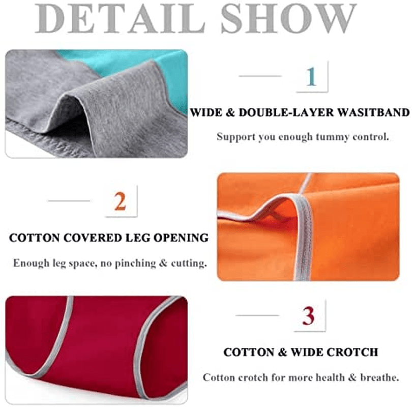 Women'S Underwear Cotton, High Waisted Full Coverage Briefs, Soft Stretch No Muffin Top Ladies Panties Regular & plus Size Apparel & Accessories > Clothing > Underwear & Socks > Underwear ASIMOON