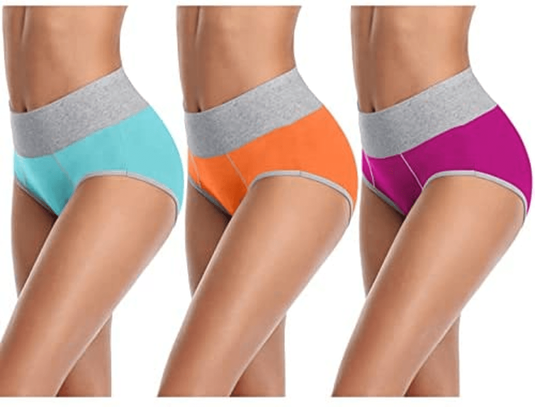 Women'S Underwear Cotton, High Waisted Full Coverage Briefs, Soft Stretch No Muffin Top Ladies Panties Regular & plus Size Apparel & Accessories > Clothing > Underwear & Socks > Underwear ASIMOON