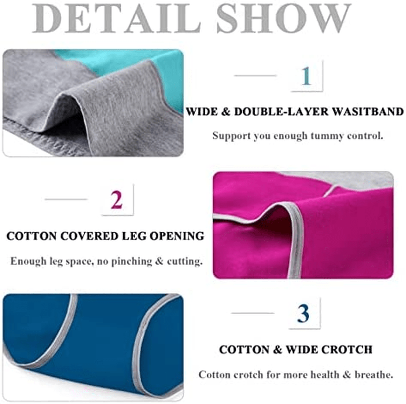 Women'S Underwear Cotton, High Waisted Full Coverage Briefs, Soft Stretch No Muffin Top Ladies Panties Regular & plus Size Apparel & Accessories > Clothing > Underwear & Socks > Underwear ASIMOON