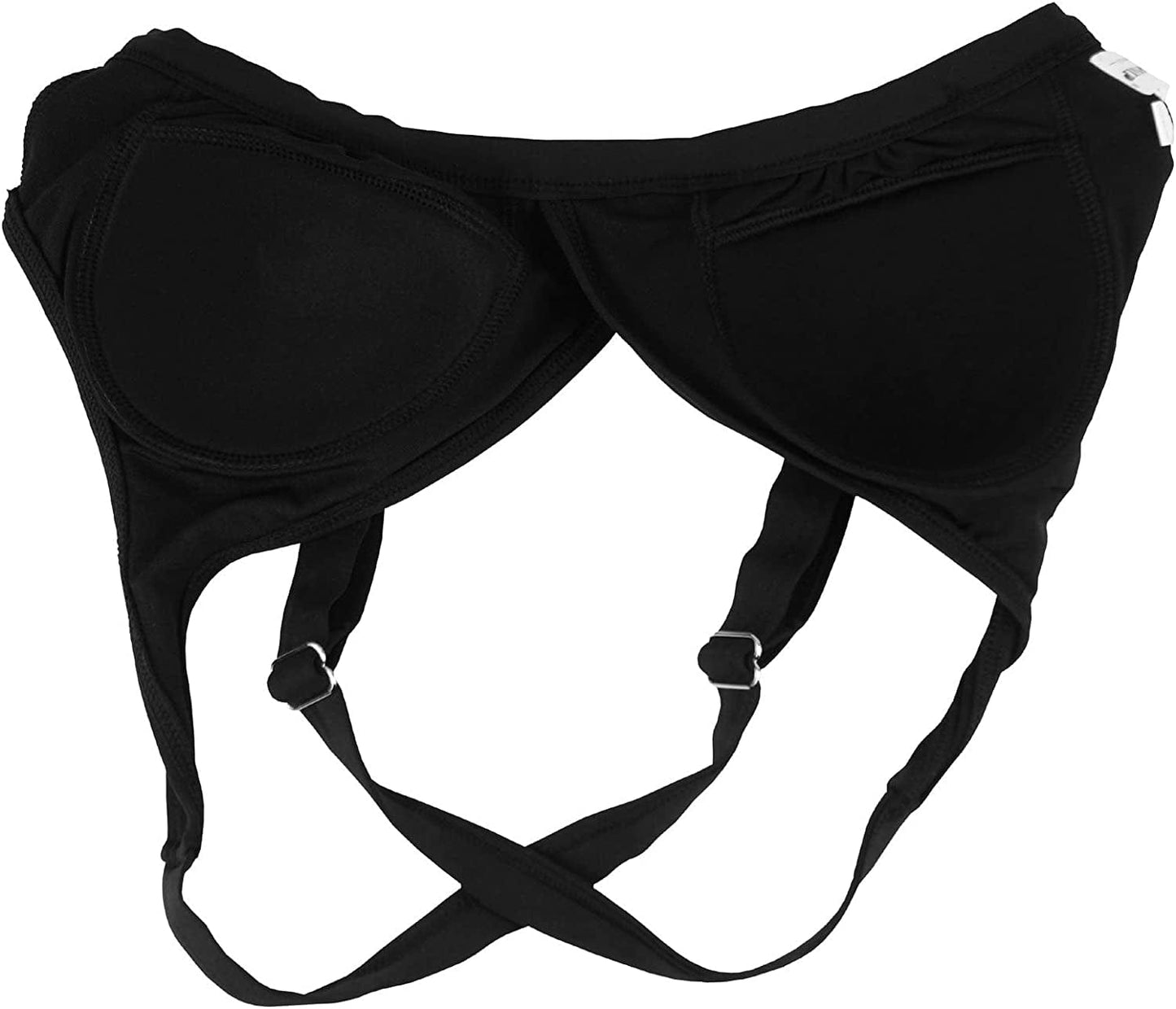 Women'S UPF 50+ Training Sport Bra Bikini Top Double Back Strap Swim Tankinis(Fba)