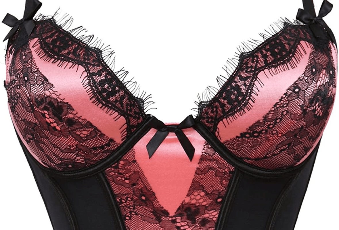 Women'S Victorian Lace Mesh Push up Bustier Corset Top Garter plus Size Lingerie Sets Apparel & Accessories > Clothing > Underwear & Socks > Lingerie Zhitunemi