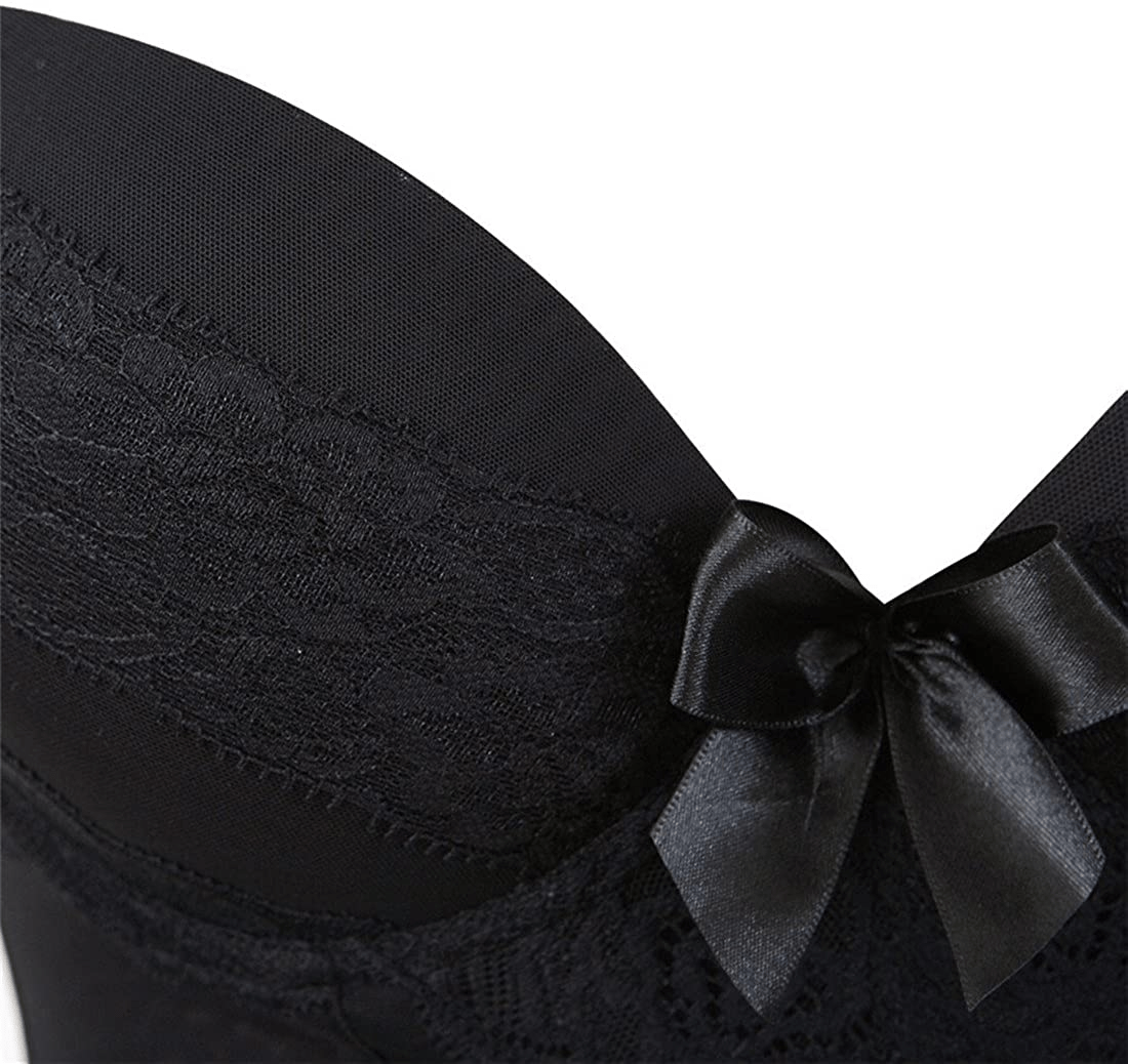 Women'S Victorian Lace Mesh Push up Bustier Corset Top Garter plus Size Lingerie Sets Apparel & Accessories > Clothing > Underwear & Socks > Lingerie Zhitunemi