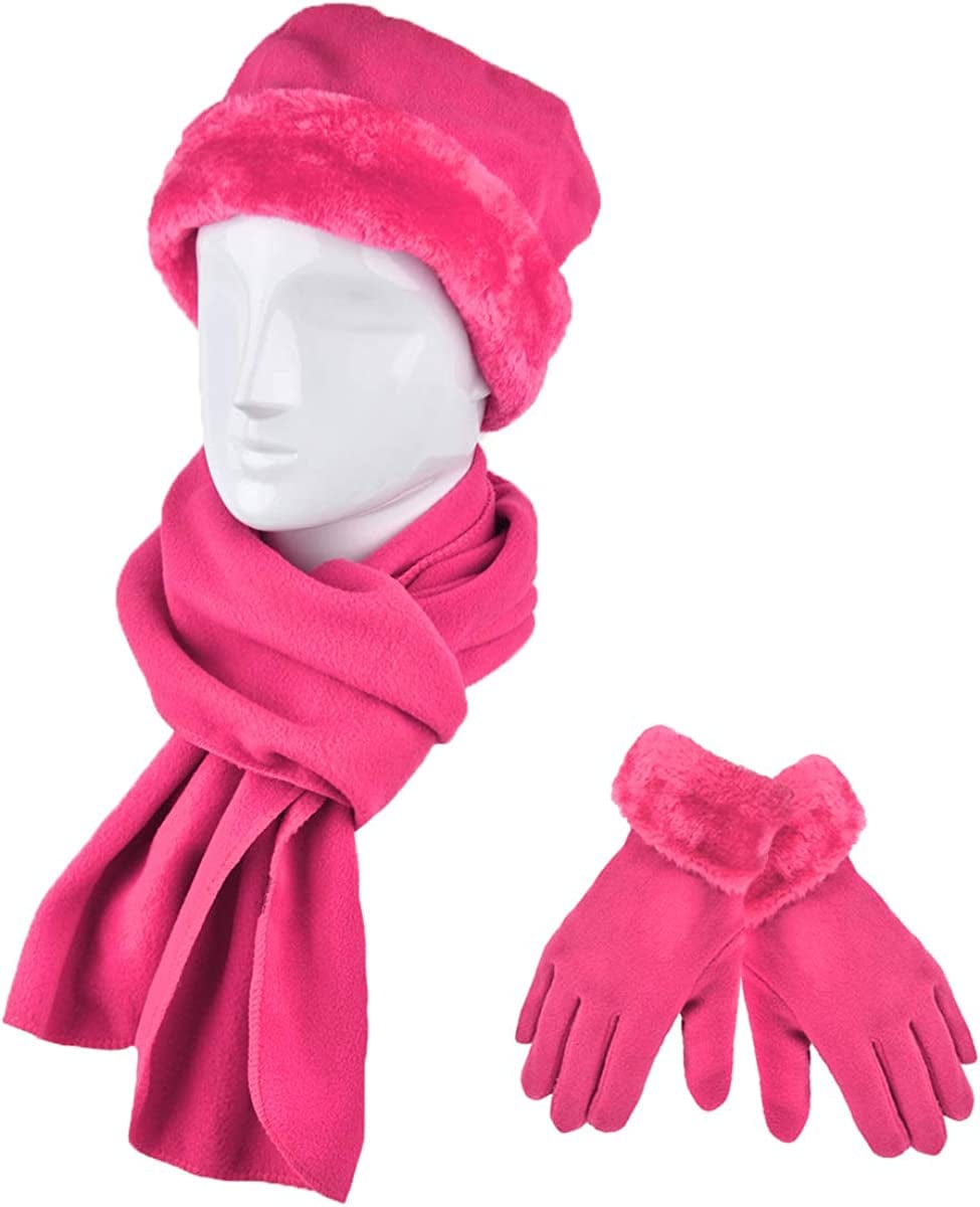 Women'S Warm Fleece Winter - Women'S Hat and Glove Set + Hats Gloves Scarves for Women Apparel & Accessories > Clothing Accessories > Gloves & Mittens boxed-gifts