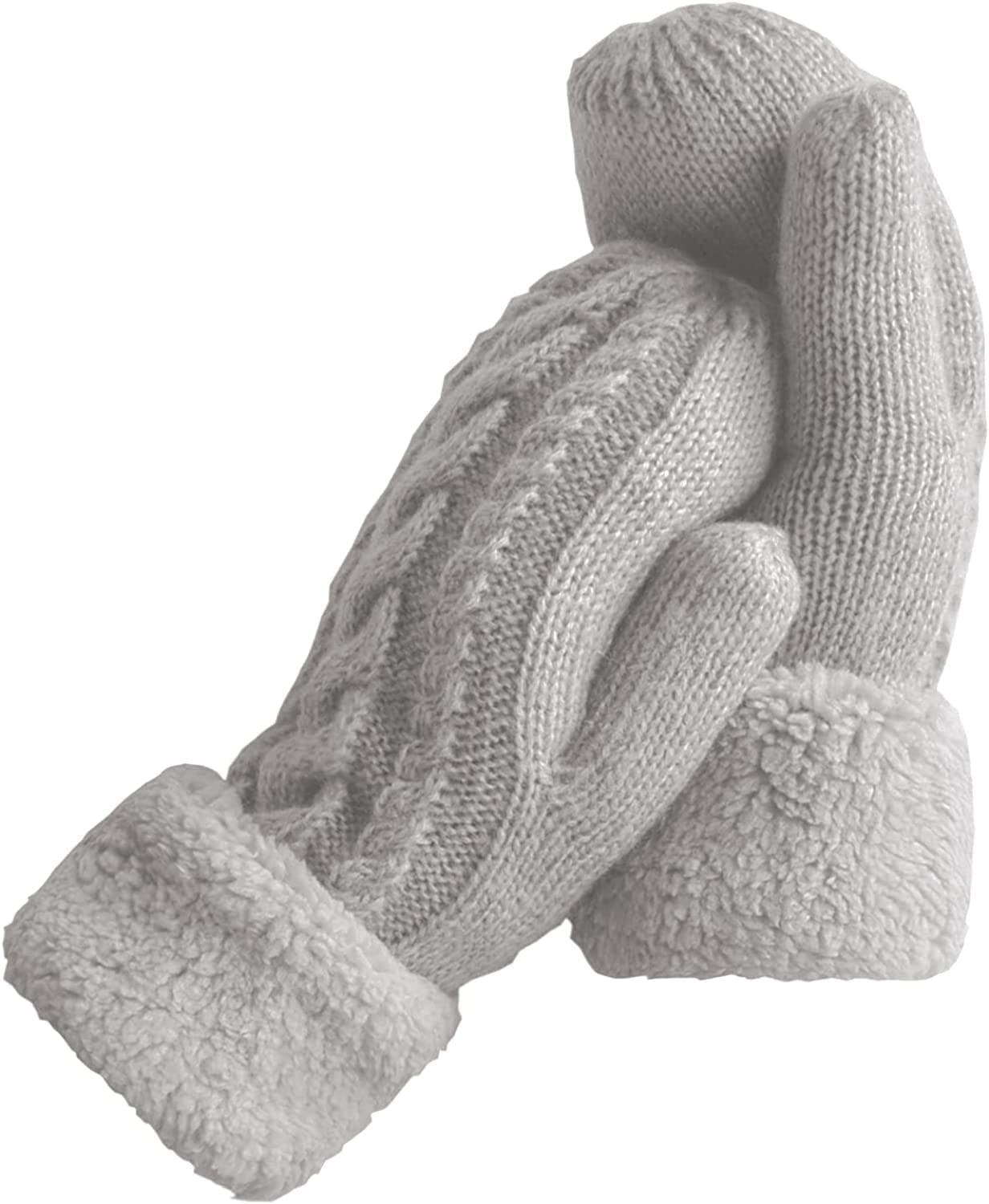 Women'S Winter Gloves Warm Lining - Cozy Wool Knit Thick Gloves Mittens in 11 Color Apparel & Accessories > Clothing Accessories > Gloves & Mittens Whiteleopard Gray