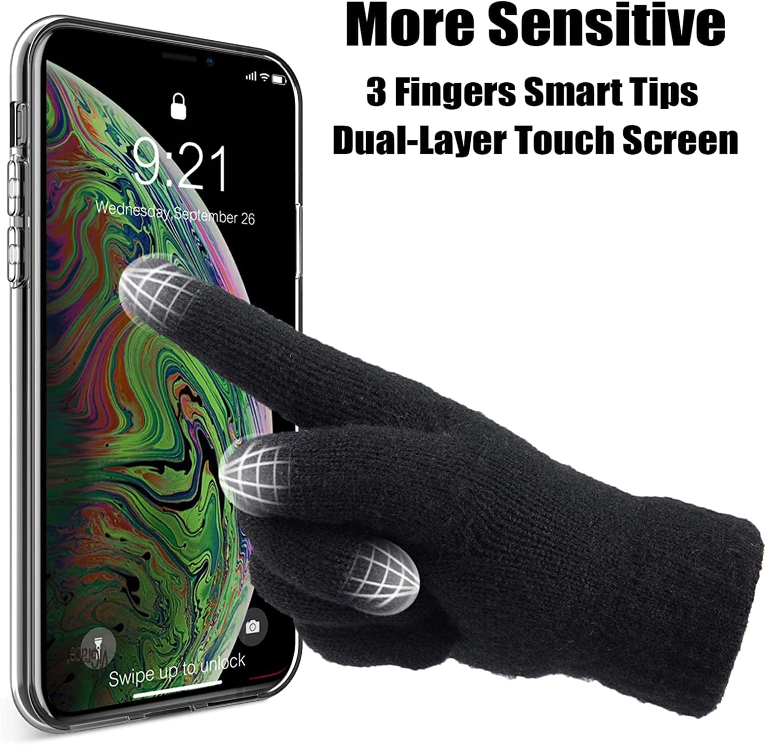 Women'S Winter Warm Touch Screen Gloves Cable Knit Wool Fleece Lined Touchscreen Texting Mittens for Women Apparel & Accessories > Clothing Accessories > Gloves & Mittens ViGrace