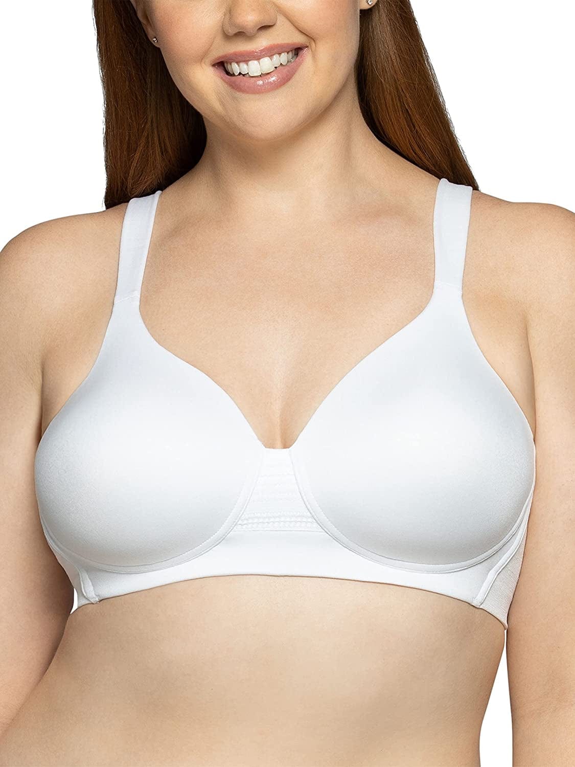 Women’S Wireless beyond Comfort Bra with Seamless Back (34B-44DD) Full Figure - White / Full Figure (38C-44DD) / 42DD