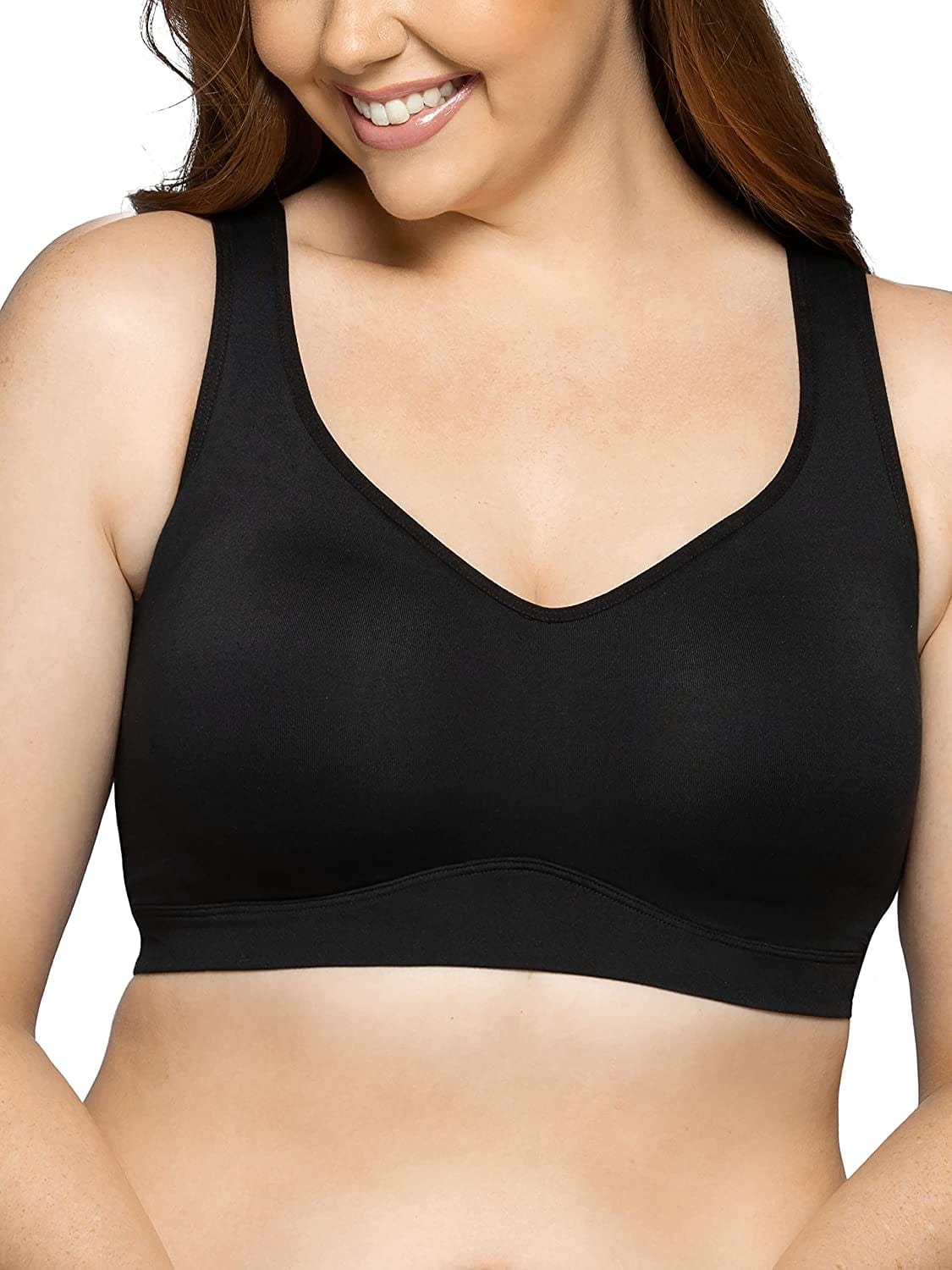Women'S Wireless Comfort Bra, Customize Your Shape & Support: Convertible Straps, Easy Pullover, Back Smoothing Easy Pullover - Black / Easy Pullover (72202) / X-Large