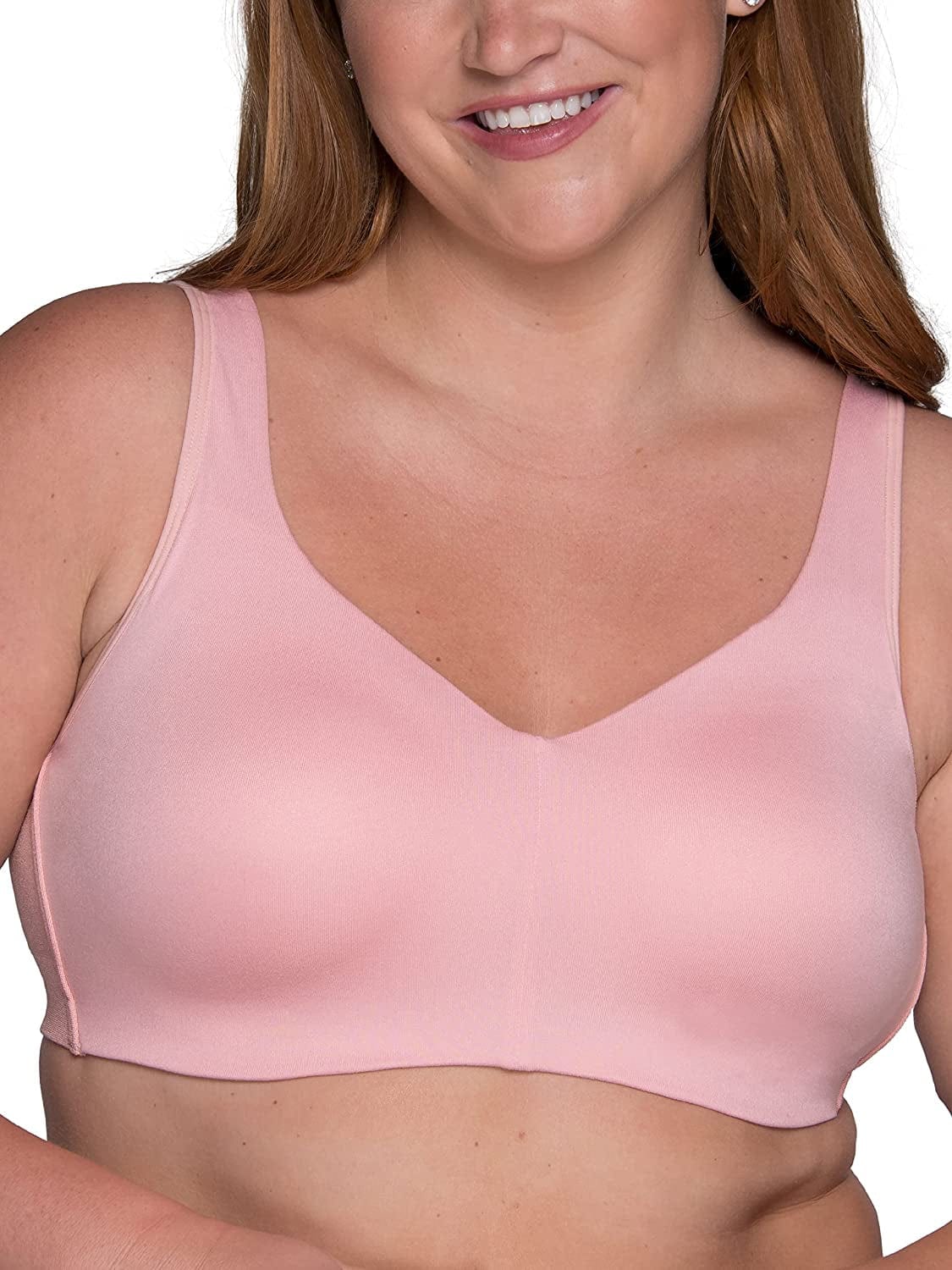 Women'S Wireless Comfort Bra, Customize Your Shape & Support: Convertible Straps, Easy Pullover, Back Smoothing Convertible Straps - Tenderness / Convertible Straps (72204) / Large
