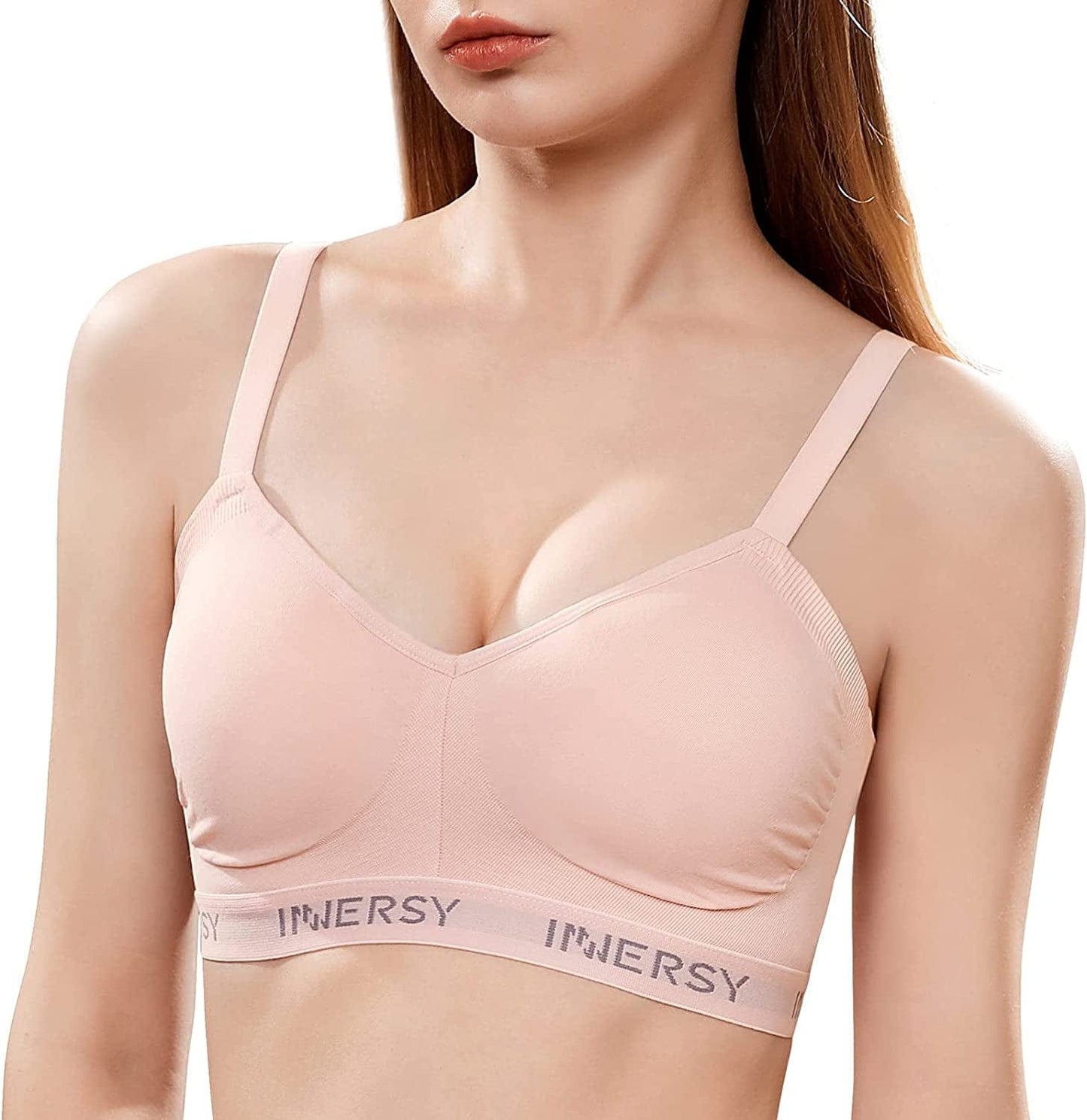 Women’S Wireless Comfortable Everyday Bras Padded Support 2-Pack