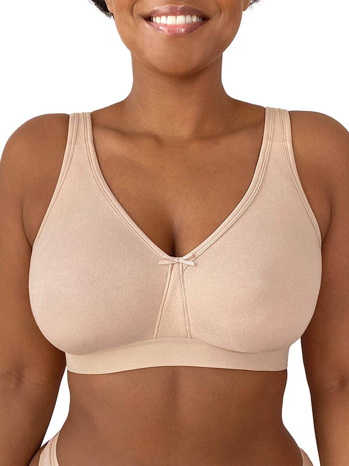 Women'S Wireless Cotton Bra Sand / 44C