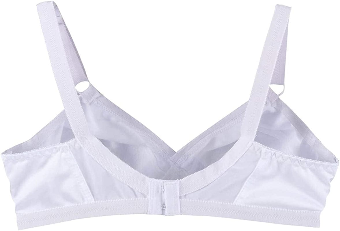 Women’S Wireless Cross and Shape Bra, 2-Pack, White, 40D