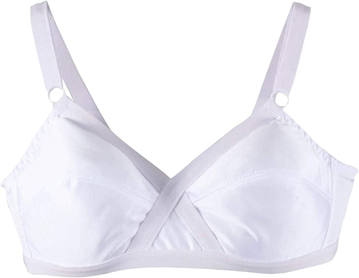 Women’S Wireless Cross and Shape Bra, 2-Pack, White, 40D