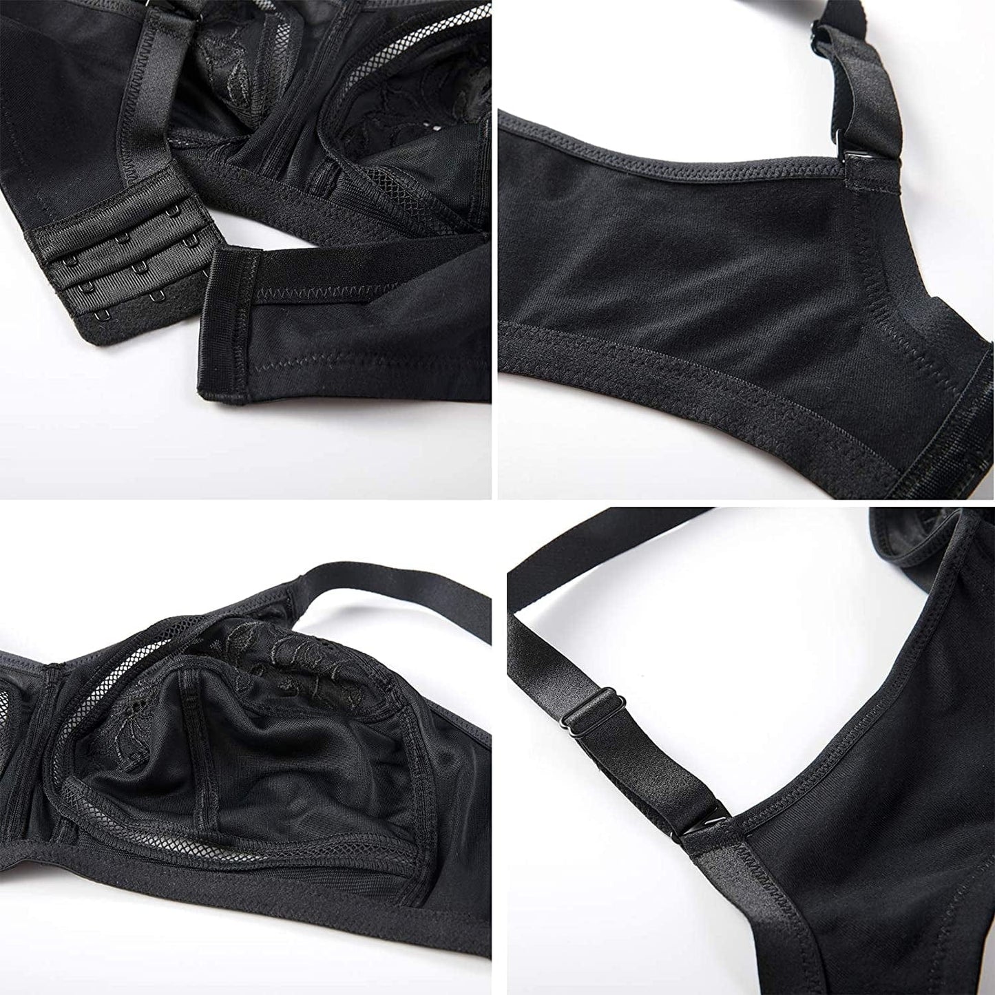 Women'S Wireless Full Coverage plus Size Non Padded Cotton Bra