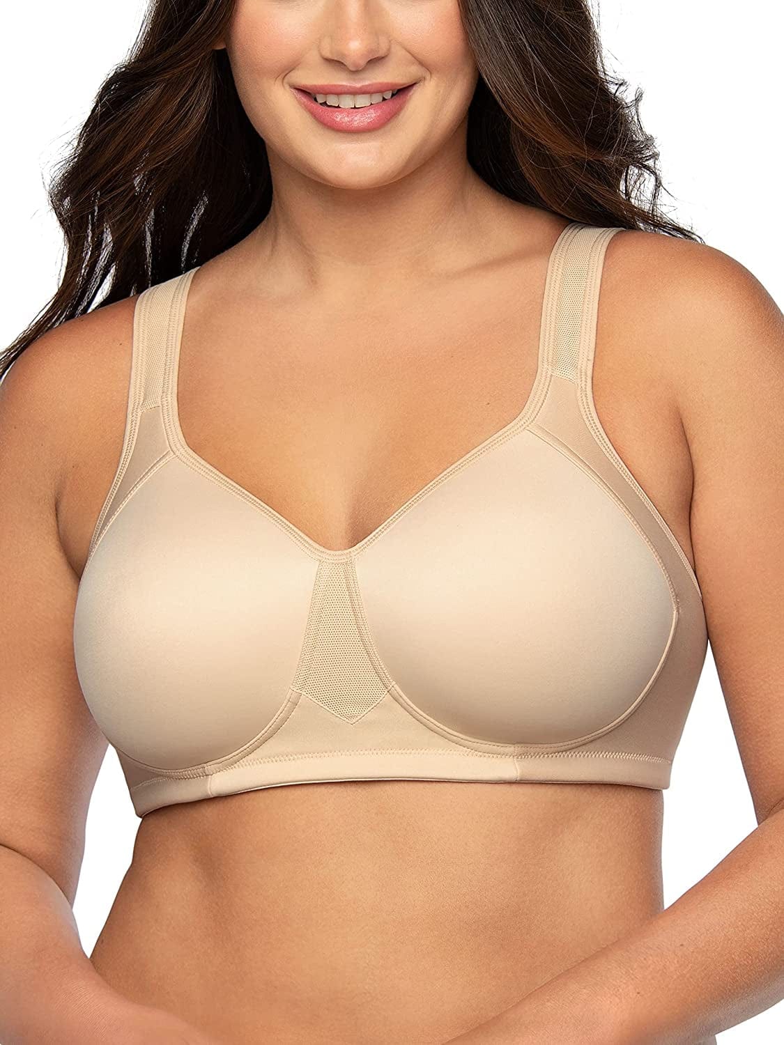 Women'S Wireless Medium Impact plus Size Padded Sports Bra (36C-44DDD) Wireless - Neutral / Wireless (71500) / 40D