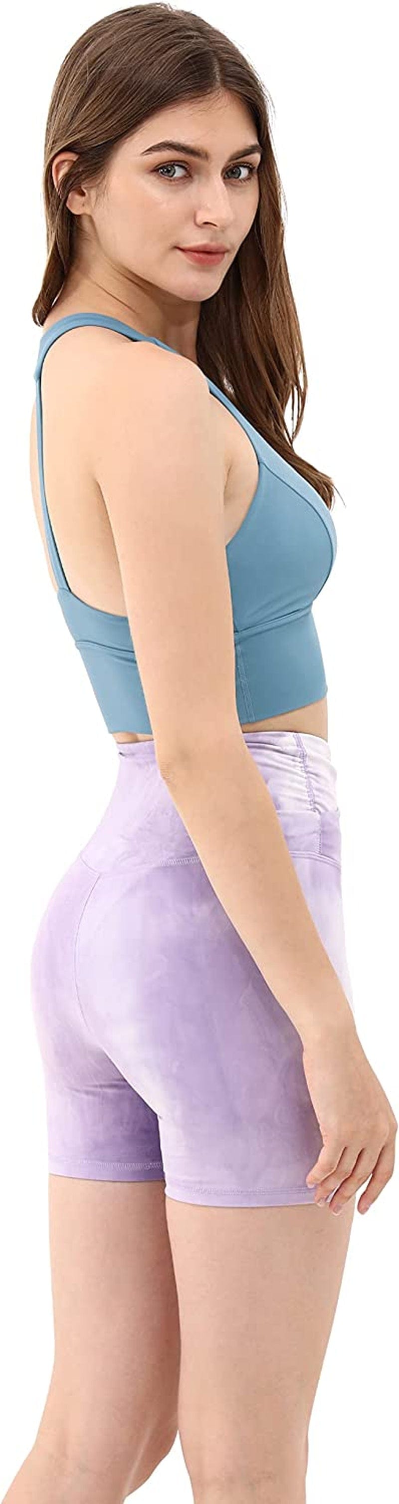 Women'S Y Racer Back Padded Sports Bra Fitness Workout Longline Yoga Bra Tops