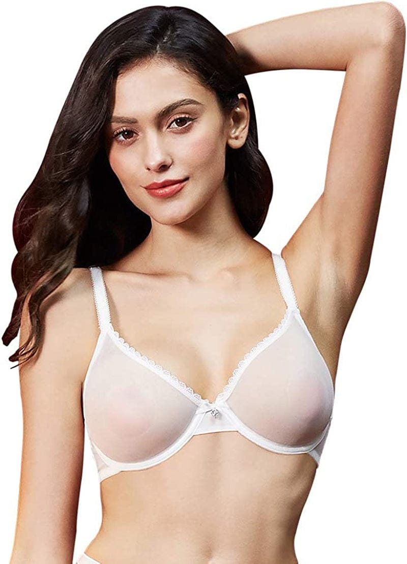 Women See-Through Lace Push up Transparent Everyday Bra