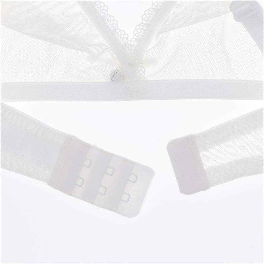 Women Sheer Mesh Transparent Unlined Bra Sexy Wireless Underwear…