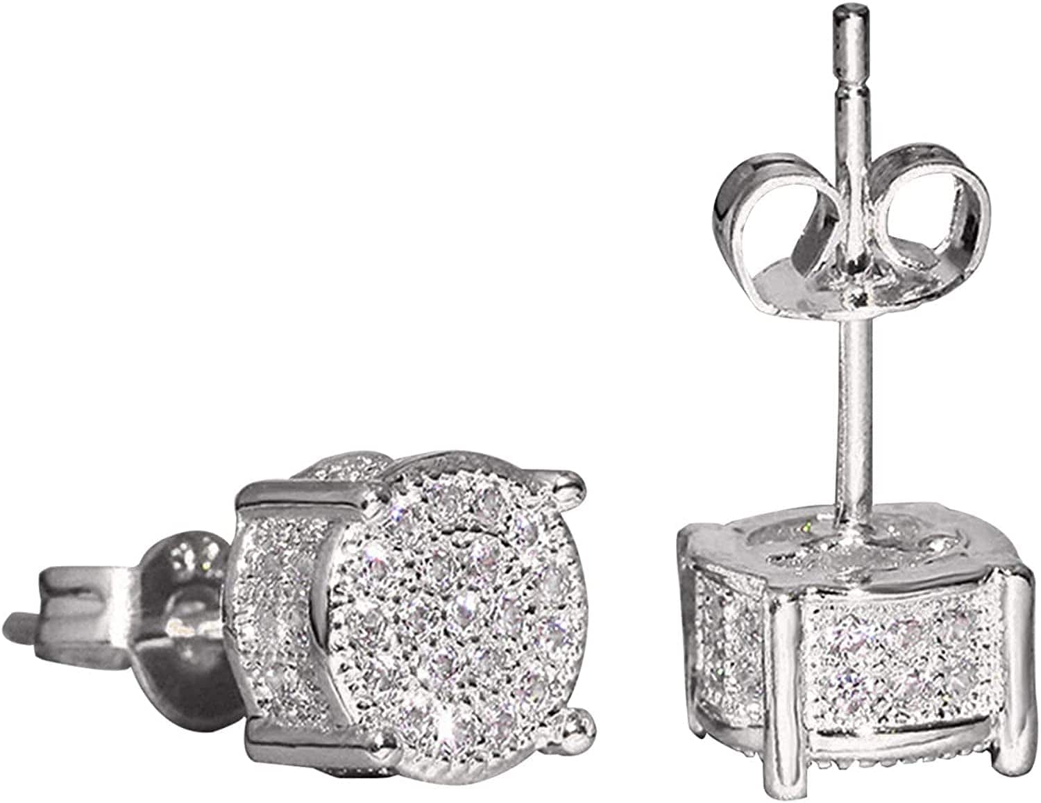 Women Synthetic Diamond Ear Studs Diamond Earrings,Women Girls Jewelry Wedding Dating Festival Gift Zircon Ear Studs Wedding Gift for Party