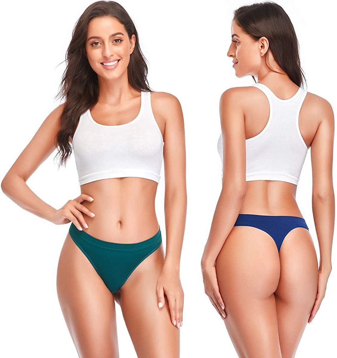 Women Womens Low Underwear Thongs Thong Breathable Panties 6 Pack