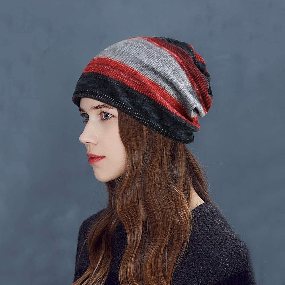 Womens Baggy Soft Slouchy Beanie Hat Stretch Infinity Scarf Head Wrap Cap Apparel & Accessories > Clothing Accessories > Headwear XYIYI