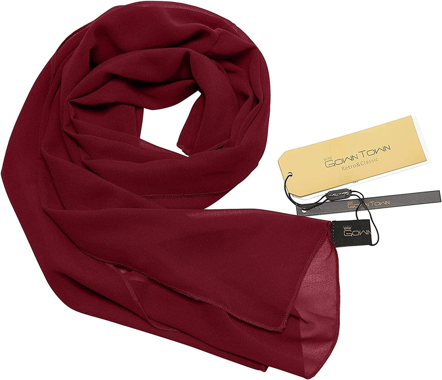 Womens Chiffon Bridal Evening Soft Wrap Scarf Shawl, Chiffon Lightweight Scarf for Women and Girls Apparel & Accessories > Clothing Accessories > Scarves & Shawls GownTown
