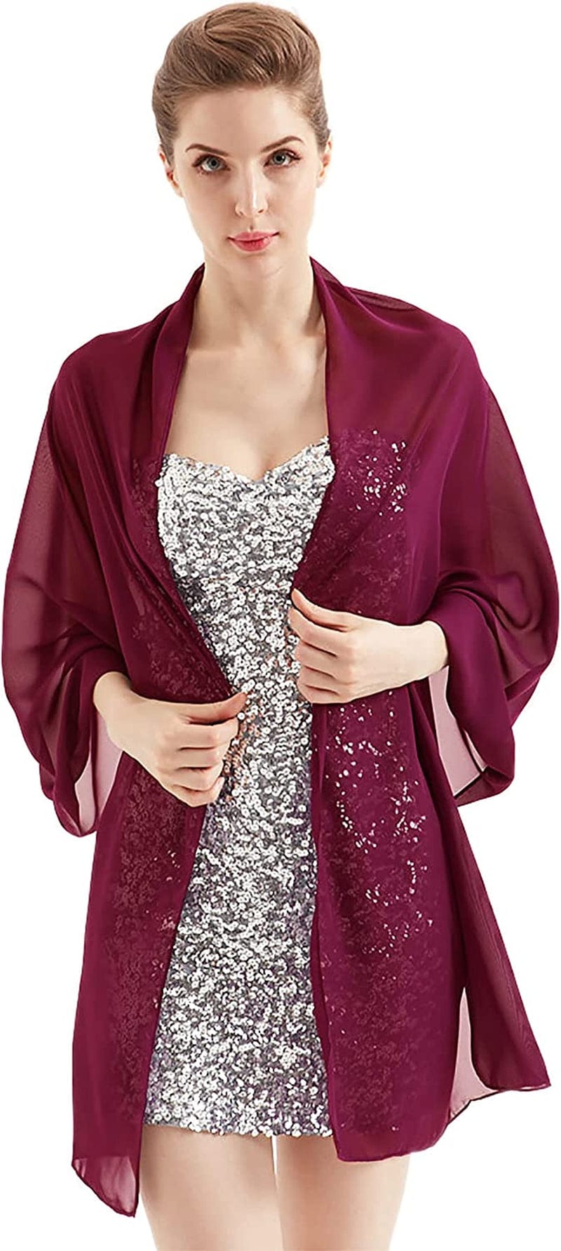 Womens Chiffon Scarf Wrap Hijab Bridal Wedding Scarves Shawl for Bridesmaid Apparel & Accessories > Clothing Accessories > Scarves & Shawls Alivila.Y Fashion