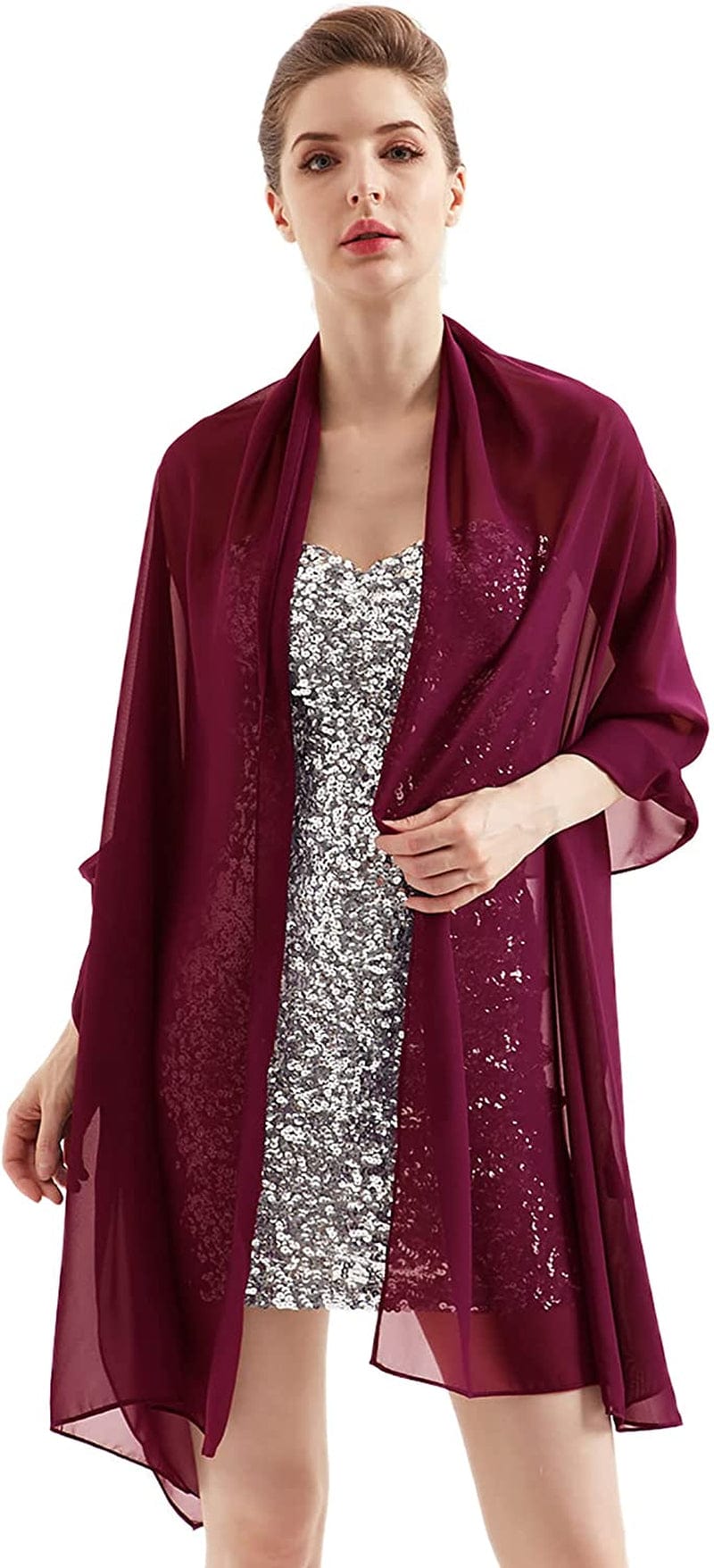 Womens Chiffon Scarf Wrap Hijab Bridal Wedding Scarves Shawl for Bridesmaid Apparel & Accessories > Clothing Accessories > Scarves & Shawls Alivila.Y Fashion