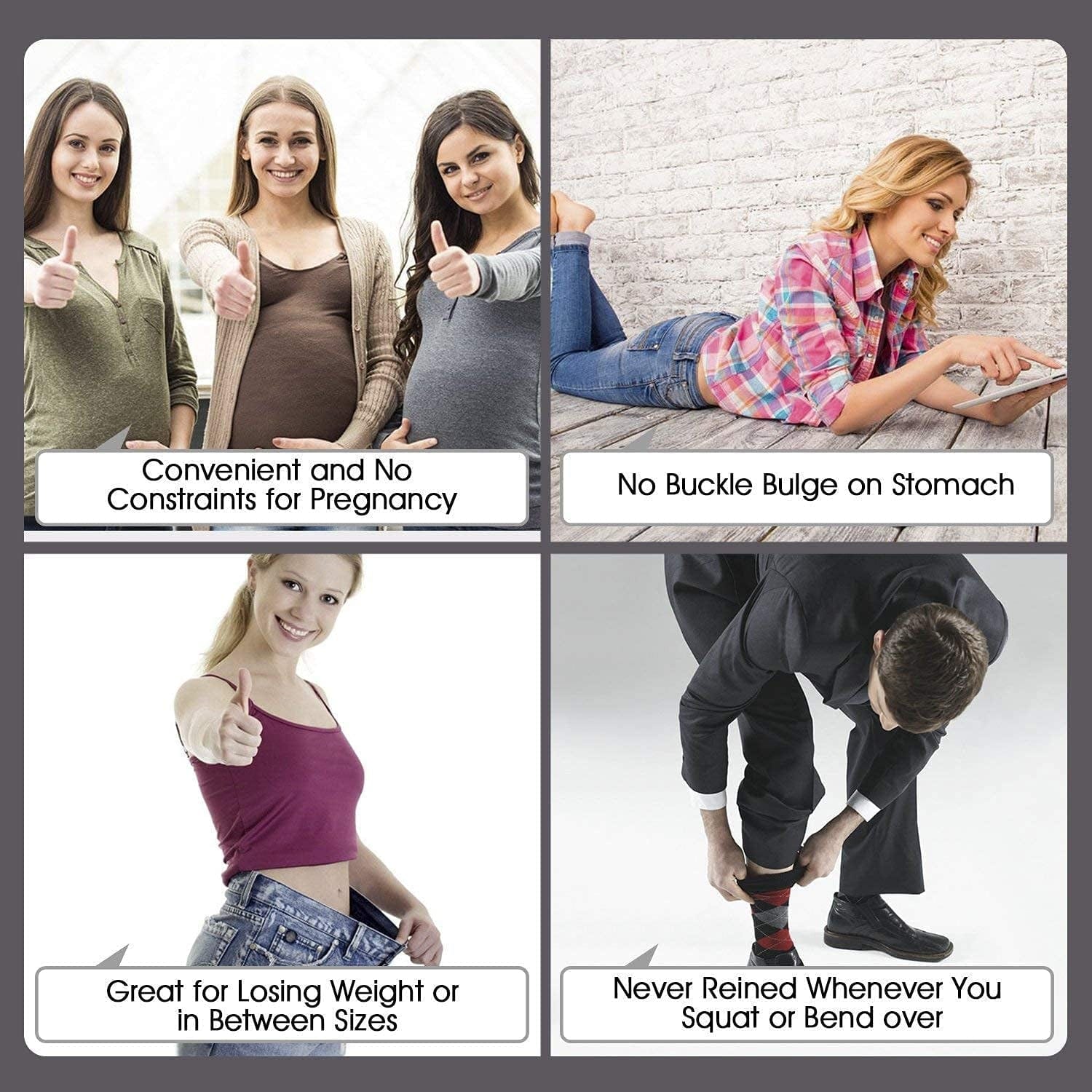 Womens Invisible Belt Comfortable Elastic Adjustable No Show Web Belt Metal Buckle Belt for Men by JASGOOD Apparel & Accessories > Clothing Accessories > Belts KYLIE MAX